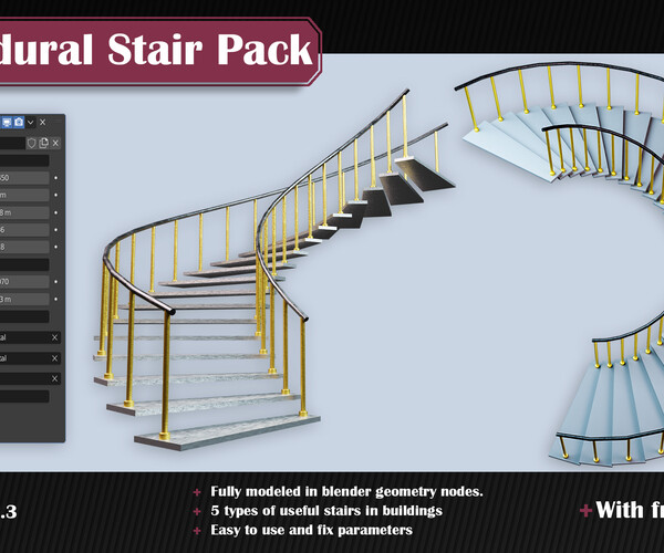 Artstation - Procedural Stair Pack 