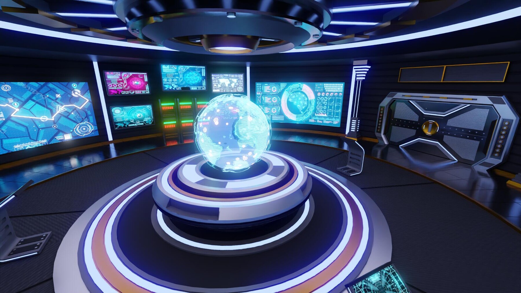 ArtStation - Sci-Fi Command Room Interior 3D Model | Game Assets