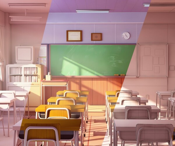 Anime Classroom place stock image by TheGamingComedian on DeviantArt