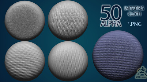 Alpha Package for Zbrush Fabric