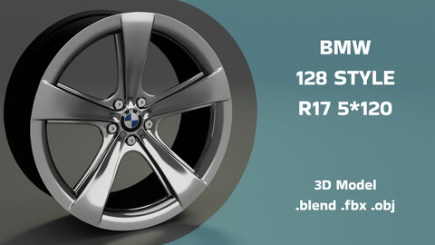 BMW 128 Style Rim/Wheel 3D Model