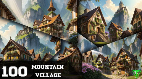 100 Mountain village (8K Resolution)