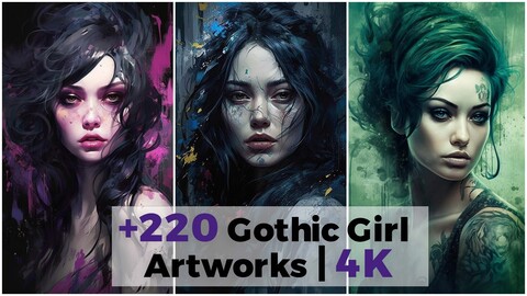 +220 Gothic Girl Artworks (4k)