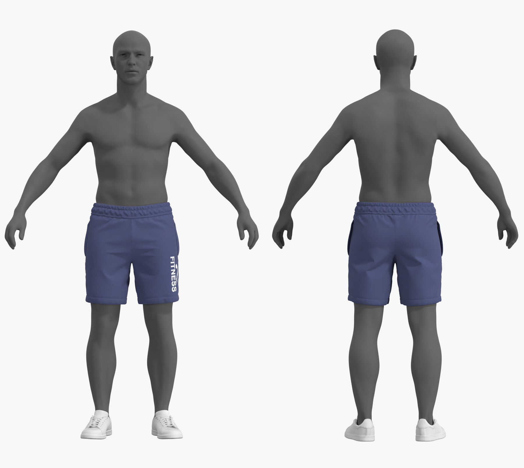 ArtStation - Male Sport Shorts (Marvelous Designer / Clo 3D project+OBJ ...