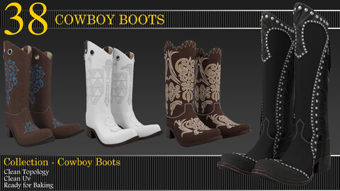 cowboy boots Base Mesh vol_01