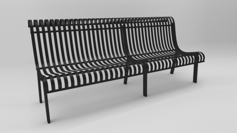 3D Model Bench Park 2