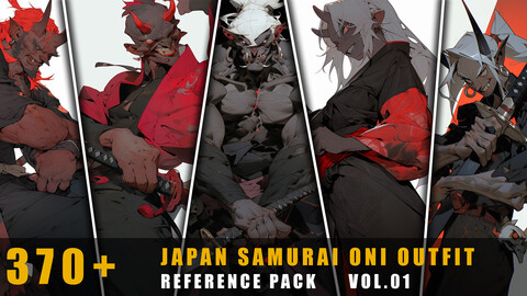 370+ Japan Samourai Oni Outfit - References Pack Vol.01