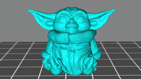 Free Baby Yoda Stl 3D Print Ready