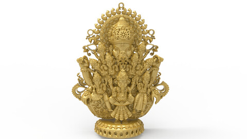 multi face ganesh 3d file | multi head ganesh | ganesh | lord ganesh | ganesh 3d print model | god | ganesh 3d file | ganesh CAD file