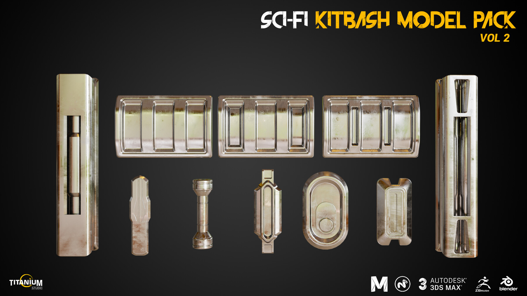 ArtStation - Sci -Fi Ktbash Model Pack I Vol 2 | Resources