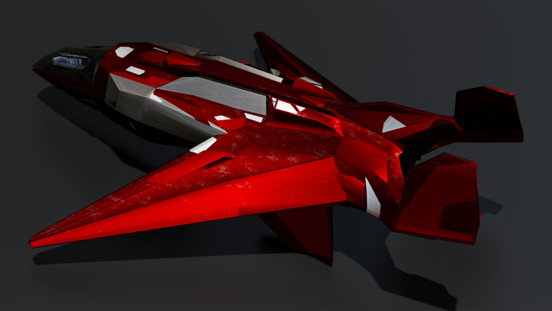 ArtStation - Red Spaceship 3D model | Game Assets