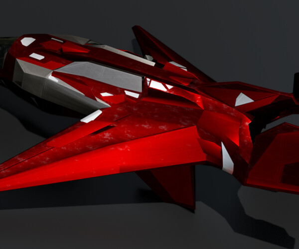 ArtStation - Red Spaceship 3D model | Game Assets