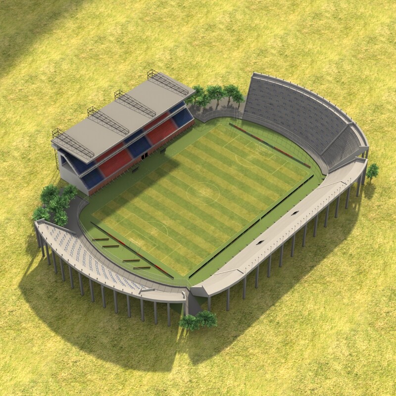 San Lorenzo Cake Topper Pedro Bidegain Stadium 3D Football Field