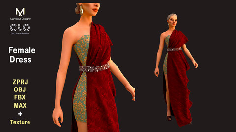 Women's classic dress + Textures