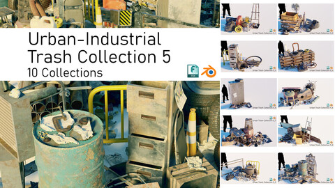 Urban Industrial Trash Collections 5 - 3d Assets