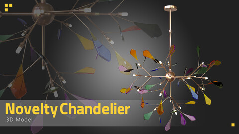 Novelty Colorful Chandelier - Free 3D Model