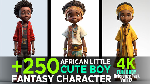 African Little Cute Boy (African Fantasy Character Vol.02) 4K