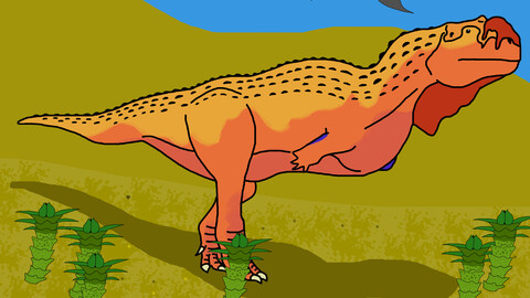 Majungasaurus Drawing