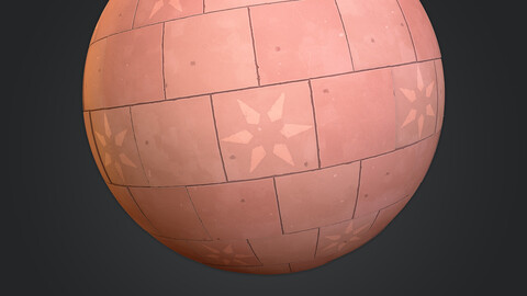 Stylized Star Patterned Floor Tile - Substance 3D Designer