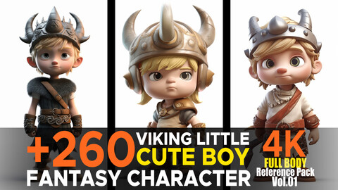 +260 Viking Little Cute Boy (Viking Fantasy Character Vol.01) 4K