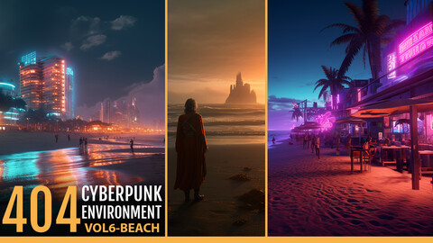 404 Cyberpunk Environments VOL6 [beach] Days & Nights