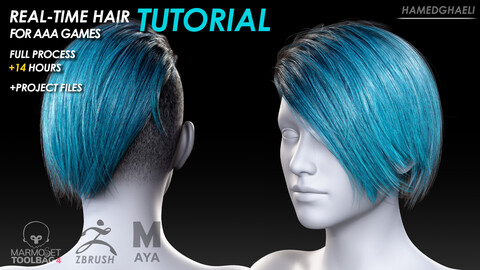 Real Time Hair For AAA Games Tutorial (Full Process)