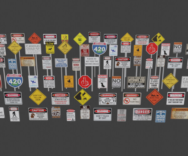 ArtStation - Funny Signs | Game Assets