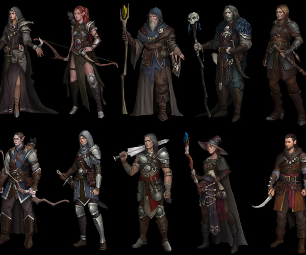 ArtStation - Fantasy Character Classes 06 | Game Assets