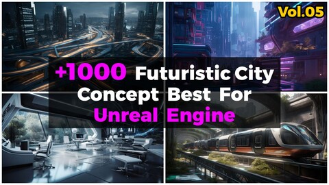 +1000 Futuristic City Concept (Best For Unreal Engine) (4k)