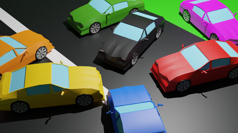 Low Poly Cars - Simple Cars