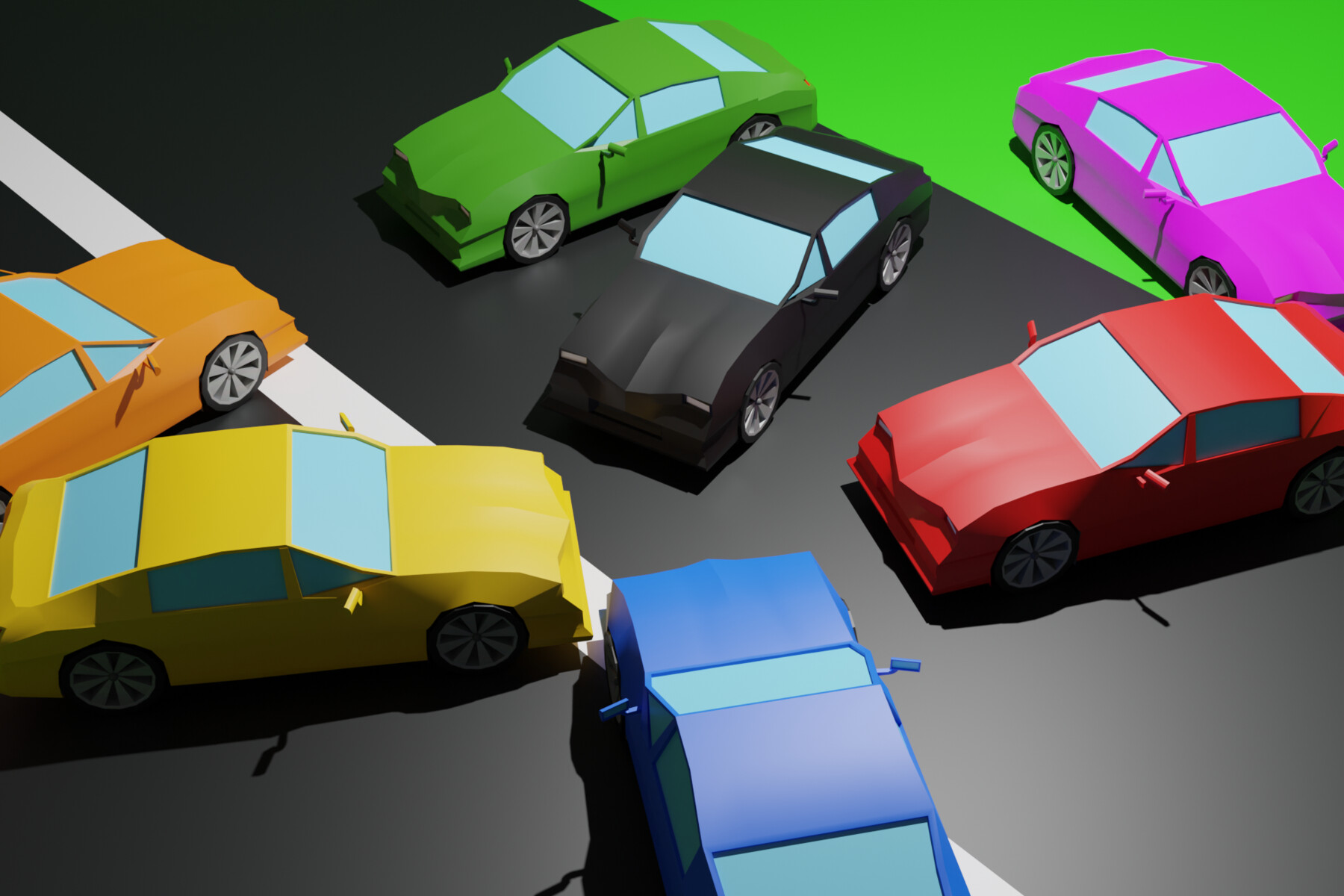 ArtStation - Low Poly Cars - Simple Cars | Game Assets