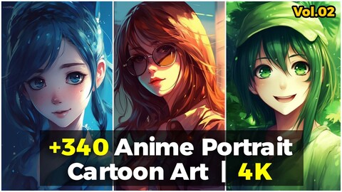 +340 Anime Portrait Artworks (4K) | Vol_02