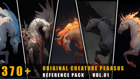 380+ Original Creature Pegasus - References Pack Vol.01