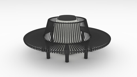 3D Model Bench Park 57