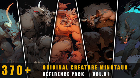 370+ Original Creature Minotaur - References Pack Vol.01