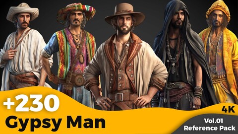 +230 Gypsy Man Character Concept(4K)