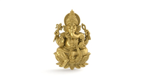 Ganesh pendant cad file | ganesha 3dprint model | ganesha jewelry pendant | lord ganesha | ganpati model 3d