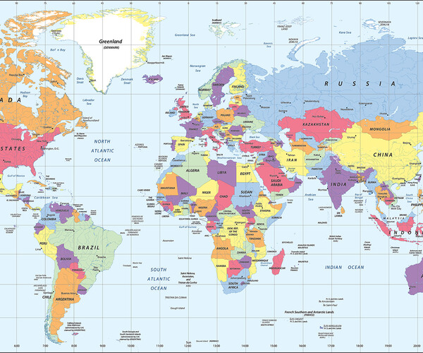 ArtStation - Color blind friendly political World Map | Artworks