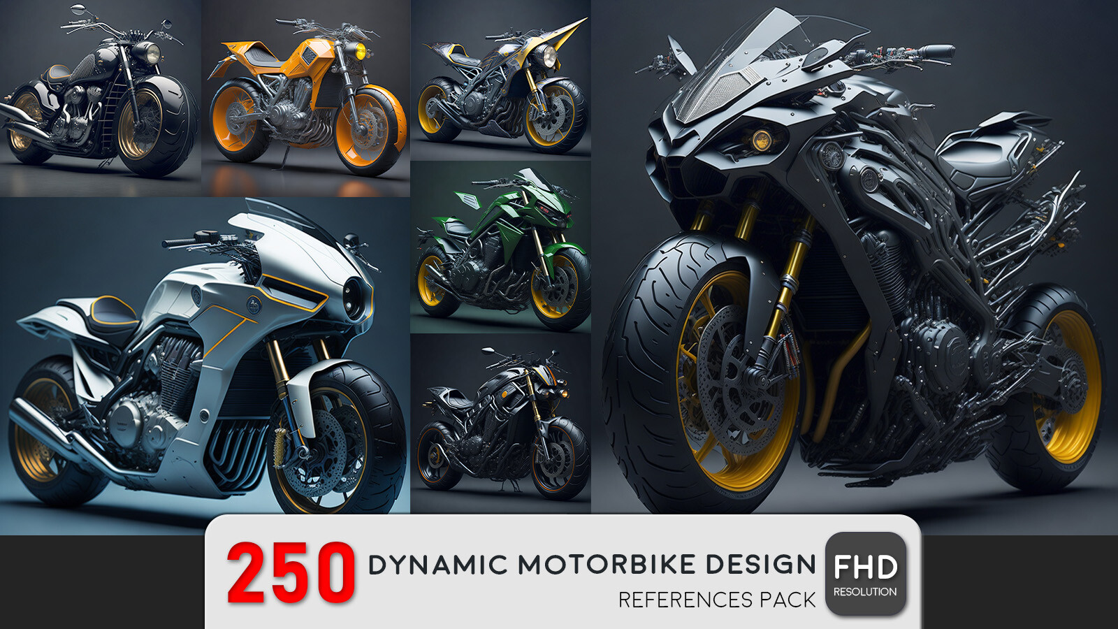 ArtStation - Dynamic Motorbike Design-Reference Pack | Artworks