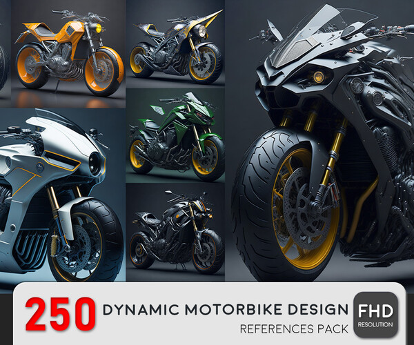 ArtStation - Dynamic Motorbike Design-Reference Pack | Artworks