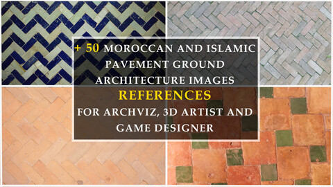 +50 Moroccan islamic arabic berber Traditional Pavement Image References