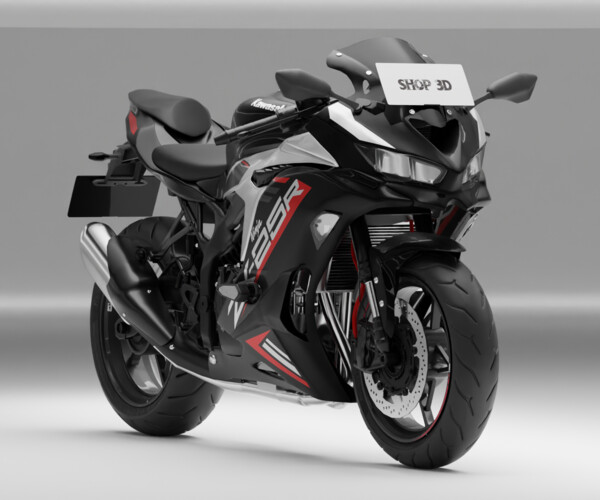 ArtStation - Kawasaki Ninja ZX-25R 2023 3D model | Game Assets