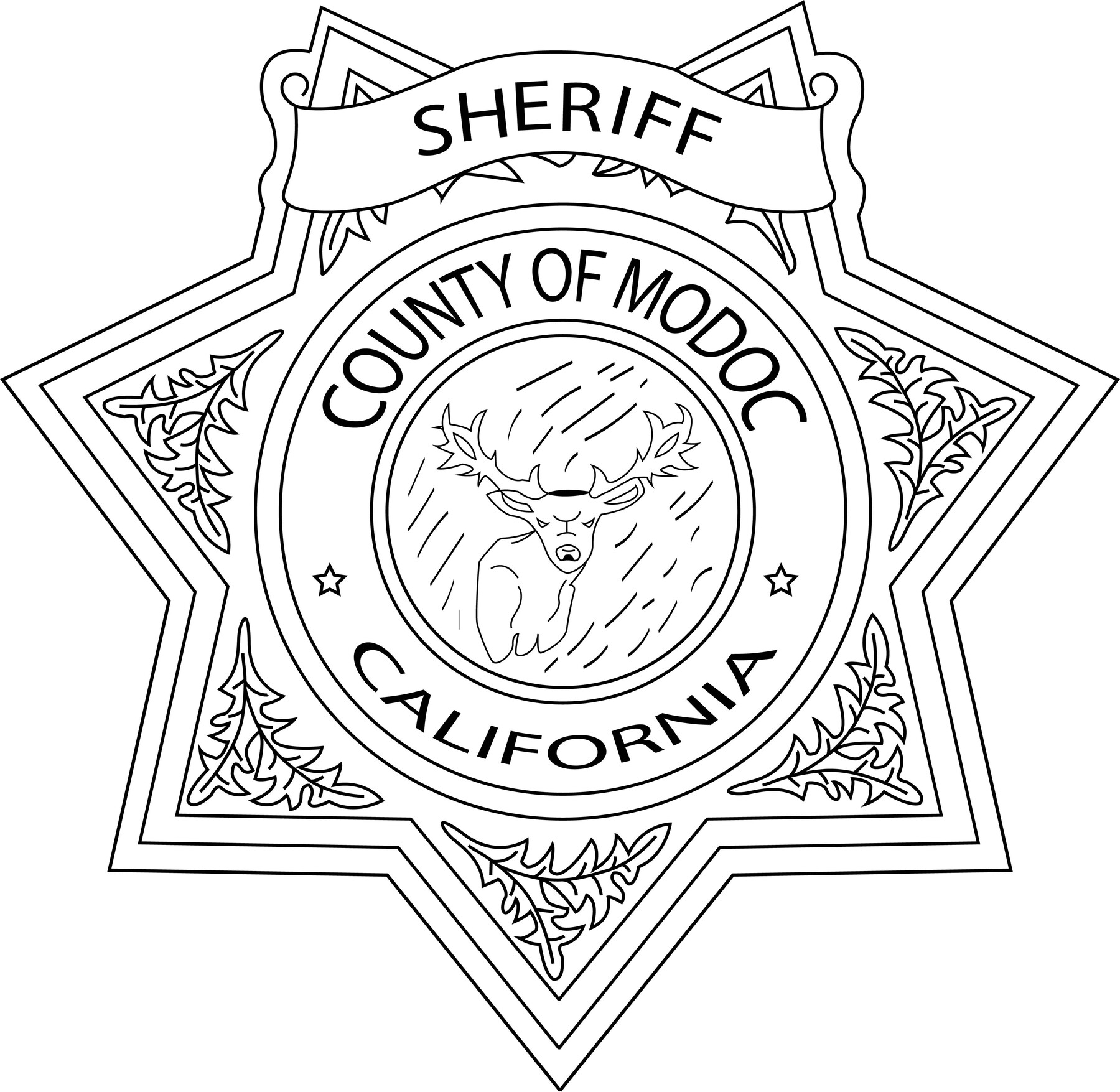 ArtStation - Badge of the Sheriff of Modoc County svg vector file for ...