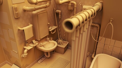 Zootopia - Nick's Bathroom 3D model environment