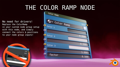FREE Color Ramp Node Control a Color Ramp outside a node group without drivers!