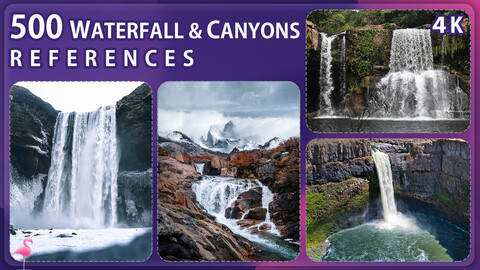 500 Waterfall And Canyons Reference Pack – Vol 1