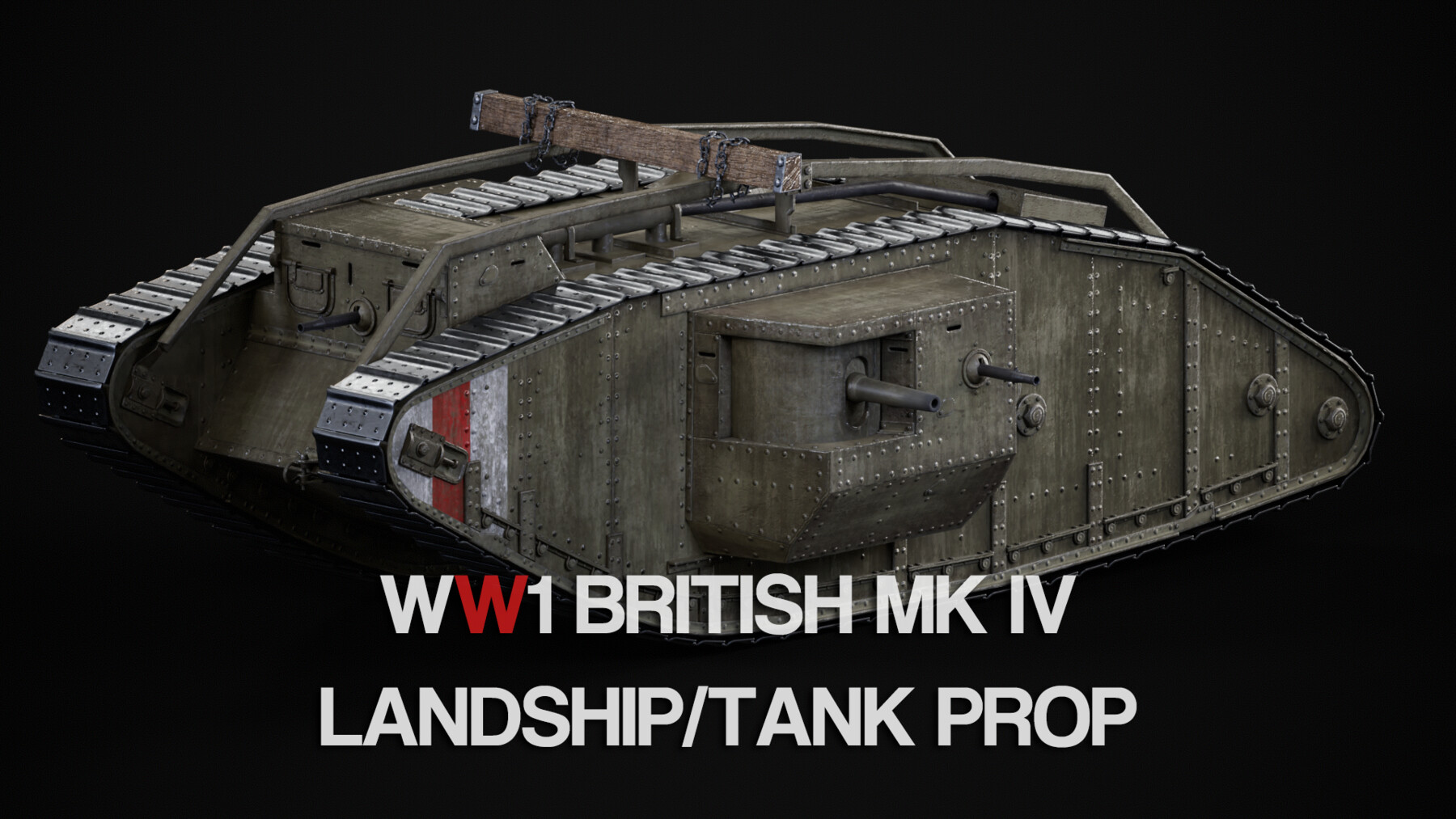 WW1 Black Bess Mark IV Heavy Tank War Military Weapons Building