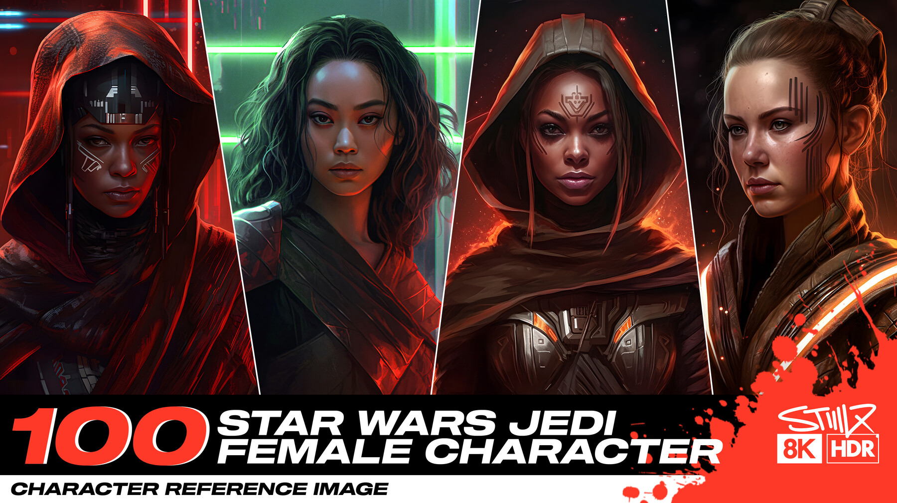 ArtStation - 100 Star Wars Female Jedi Character