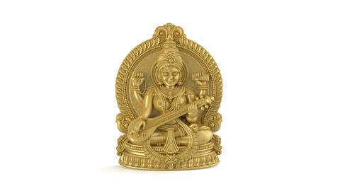 Saraswati pendant cad file | Goddess Saraswati | saraswati 3dprint file | goddess