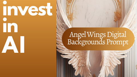 Angel Wings Digital Backgrounds Prompt +Arts - Midjourney